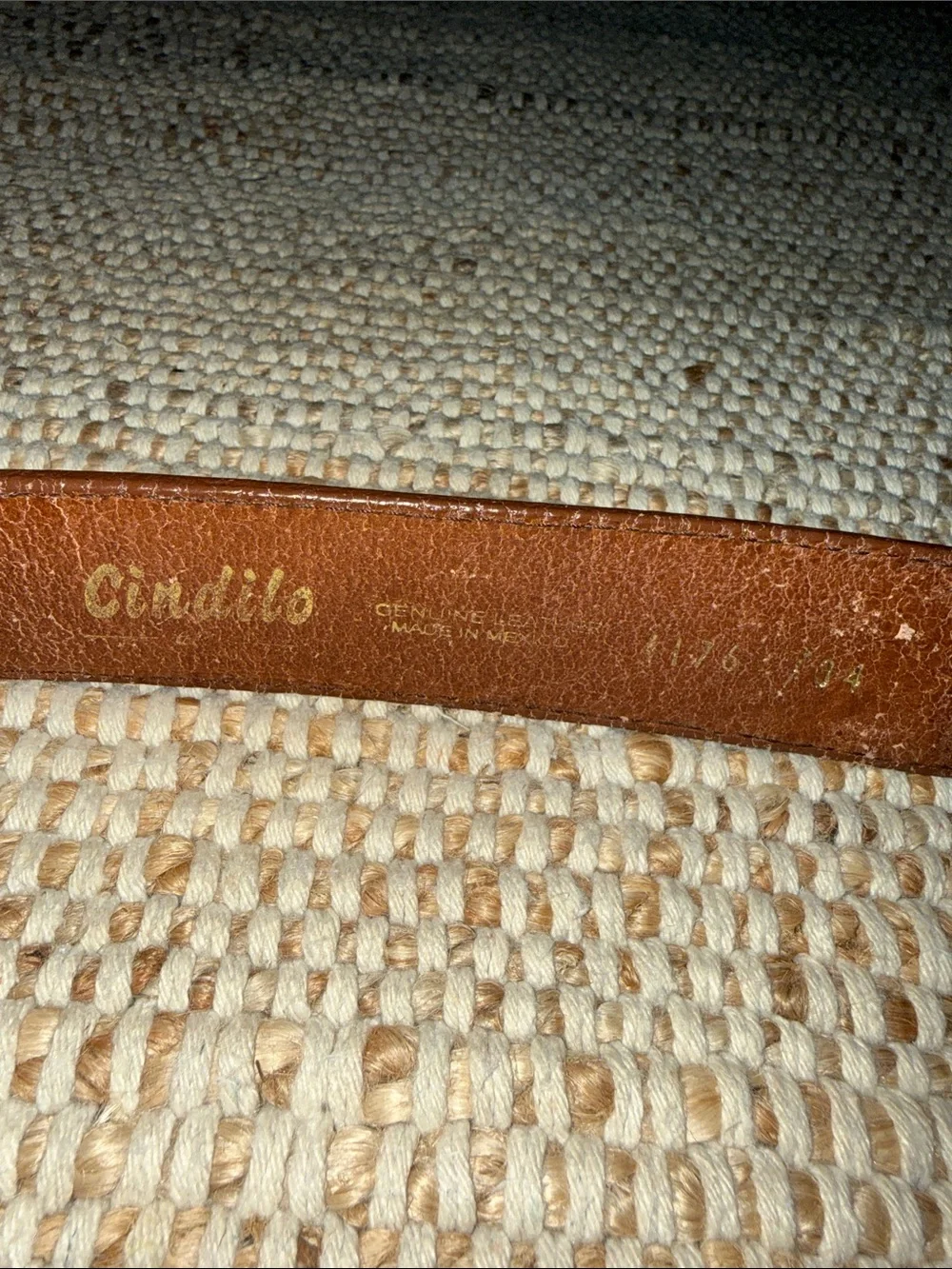 Men's Brown Leather Belt with Decorative Metal Accents Cindilo Mexico